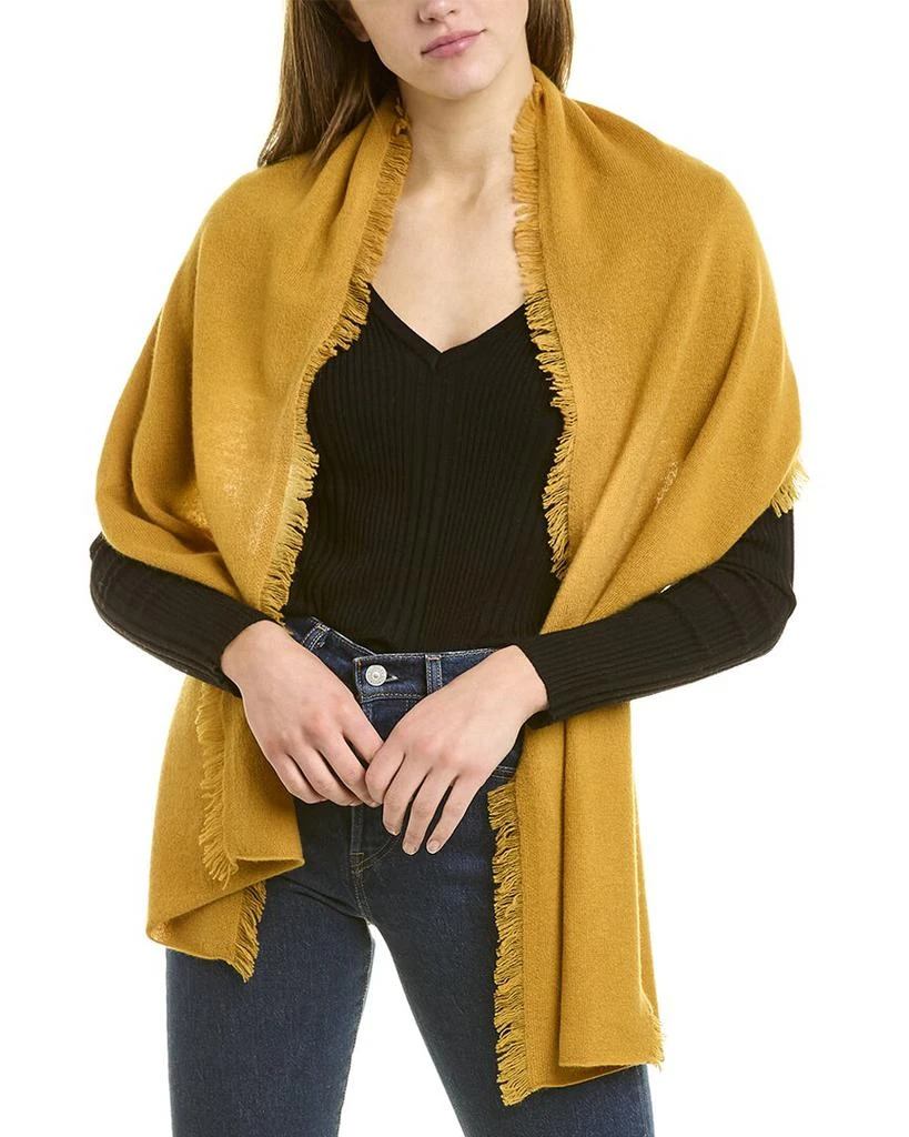 商品In2 by InCashmere|In2 by InCashmere Fringe Cashmere Wrap,价格¥395,第2张图片详细描述