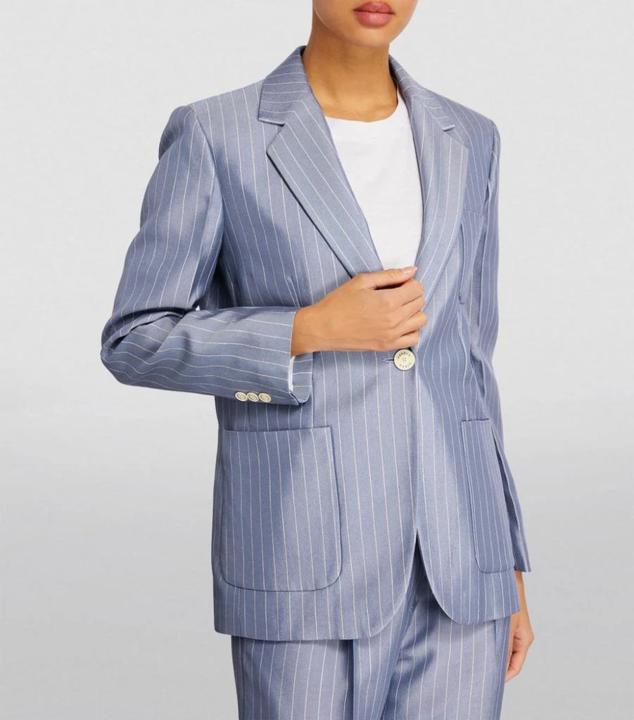 商品Sandro|Pinstripe Single-Breasted Blazer,价格¥2131,第3张图片详细描述