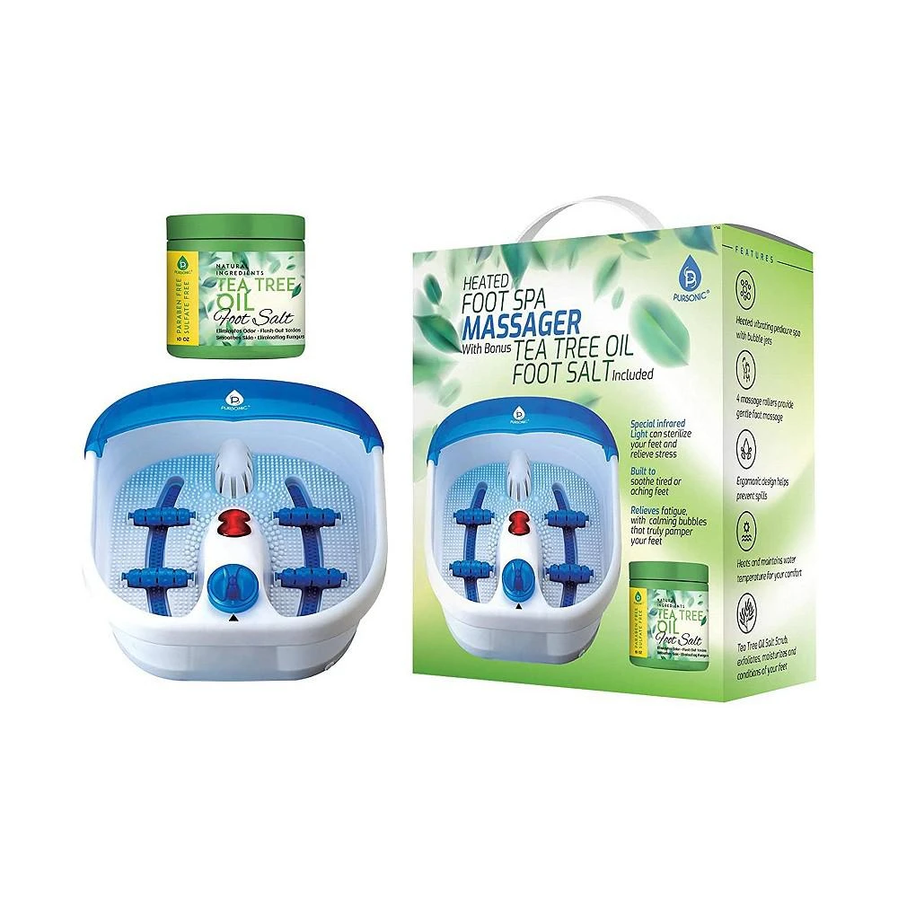 商品PURSONIC|Foot Spa Massager with Tea Tree Oil Foot Salt Scrub,价格¥373,第1张图片