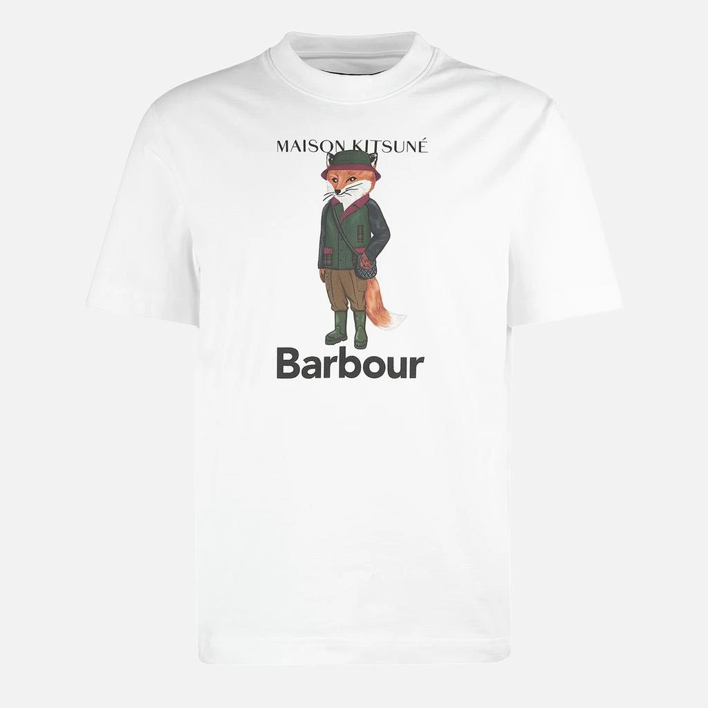 商品Barbour|Barbour x Maison Kitsuné Beaufort Fox Cotton-Jersey T-Shirt,价格¥373,第4张图片详细描述