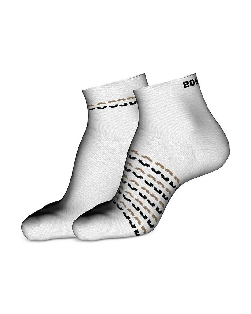 商品Hugo Boss|Cotton Blend Icon Logo Ankle Socks, Pack of 2,价格¥78,第1张图片详细描述