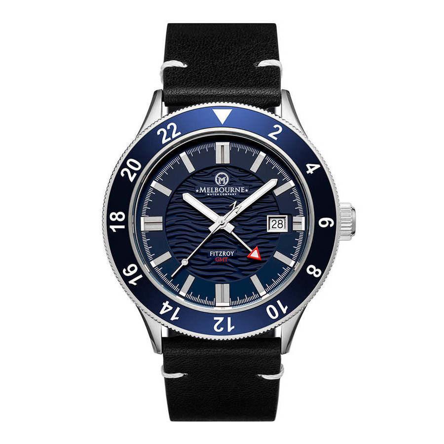 商品Melbourne Watch Co.|Fitzroy GMT Quartz Blue Dial Mens Watch FZ.44.Q.GMT.02,价格¥2103,第1张图片