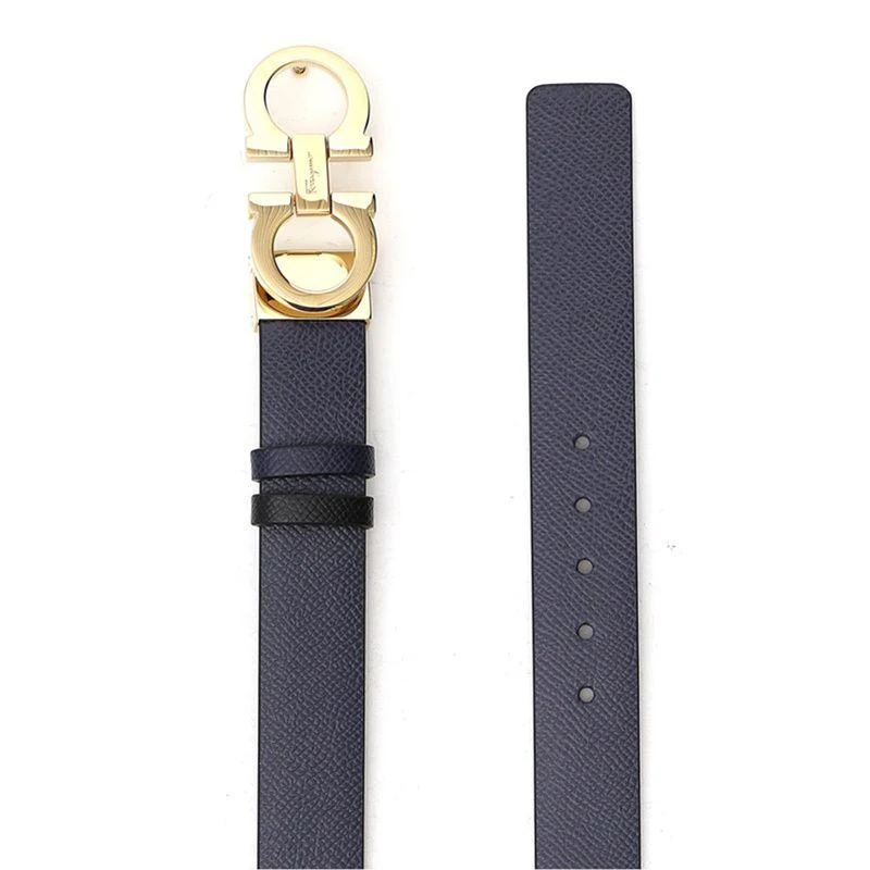 商品Salvatore Ferragamo|Salvatore Ferragamo 菲拉格慕 女士深蓝色皮革腰带 23-A565-674552,价格¥4151,第2张图片详细描述