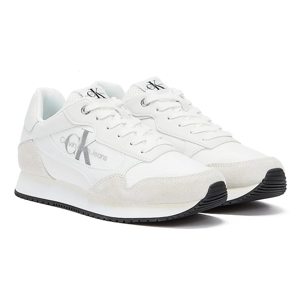 商品Calvin Klein|Calvin Klein Jeans Retro Runner 4 Women White Trainers,价格¥546,第1张图片