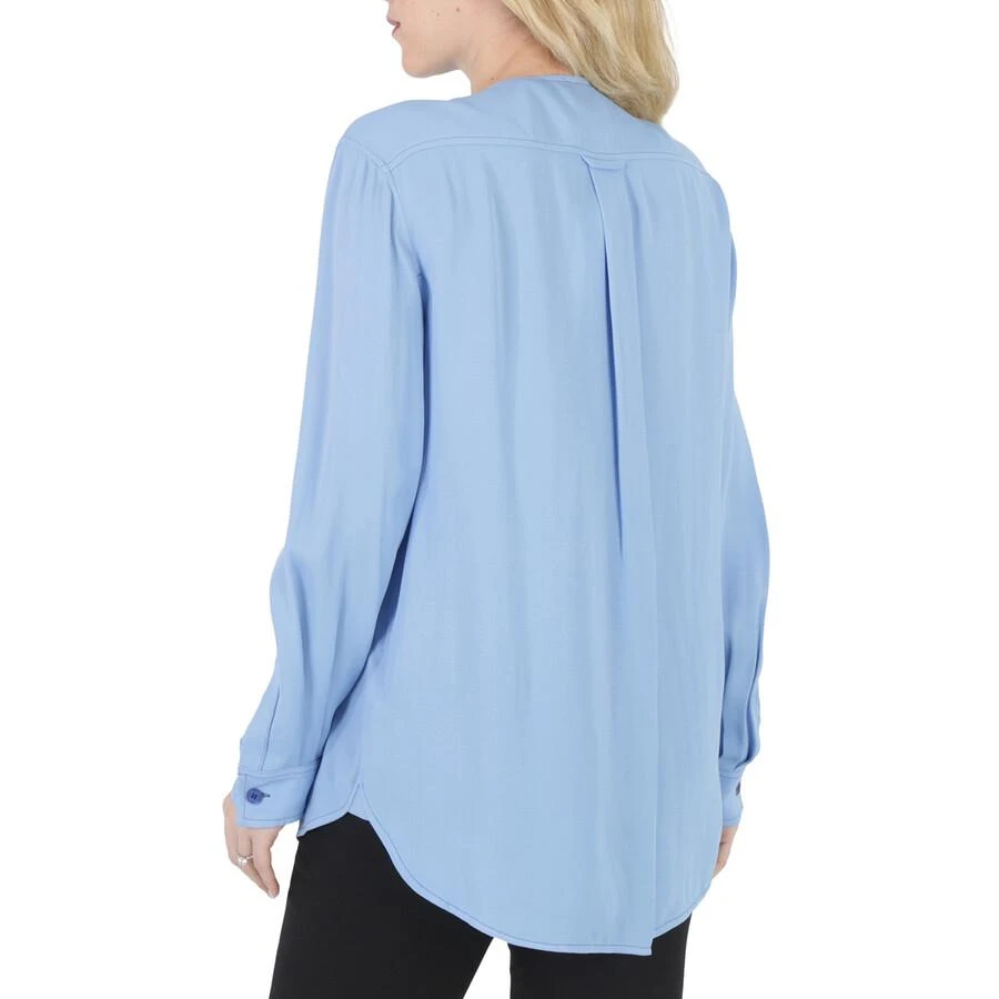 商品Burberry|Ladies Soft Cornflower Blue Ollyrl Pussybow Shirt,价格¥1411,第3张图片详细描述