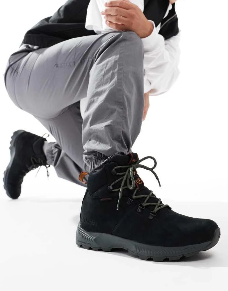 商品Columbia|Columbia Landroamer Explorer WP waterproof nubuck hiking boots in black,价格¥1018,第1张图片