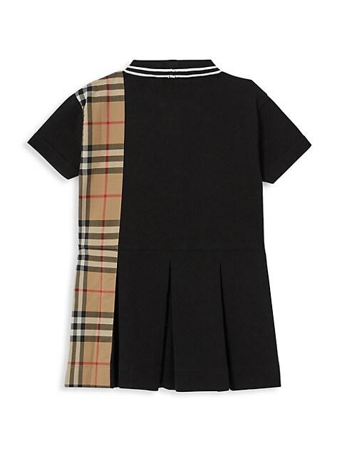 Baby & Little Girl's MIni Serena Vintage-Check Panel Polo Shirt Dress商品第2张图片规格展示