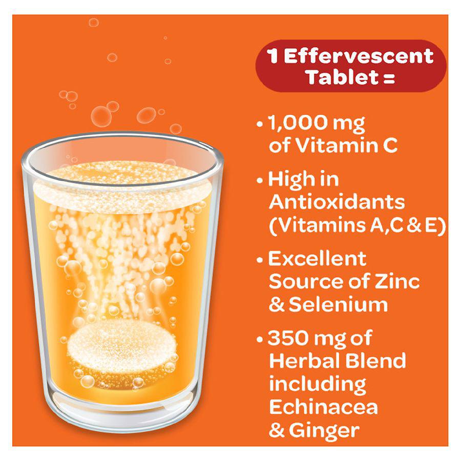 Effervescent Tablets, Vitamin C - Immune Support Supplement Zesty Orange商品第6张图片规格展示