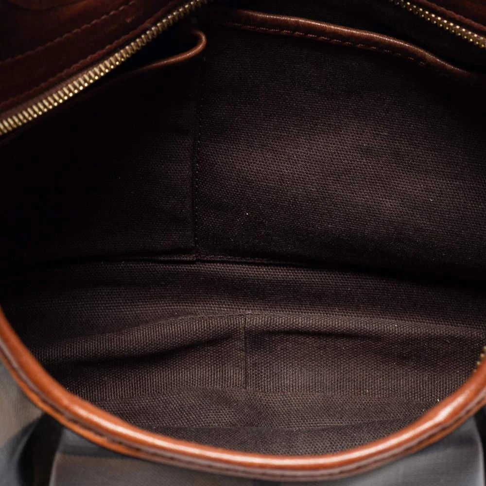 Burberry Brown Smoked Check PVC and Leather Small Brooklyn Hobo 商品