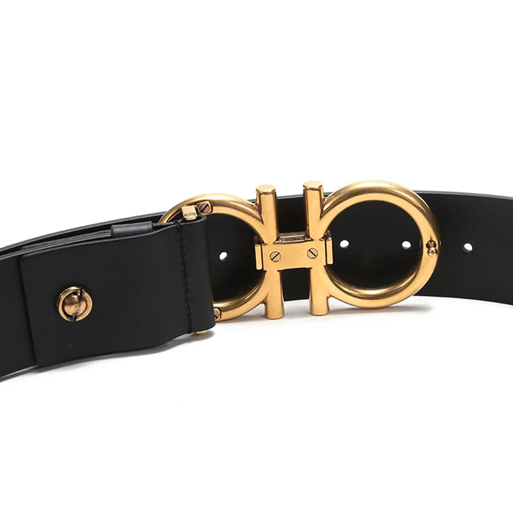 SALVATORE FERRAGAMO 黑色男士腰带 67-9991-702825【包装随机，部分无包装盒】 商品