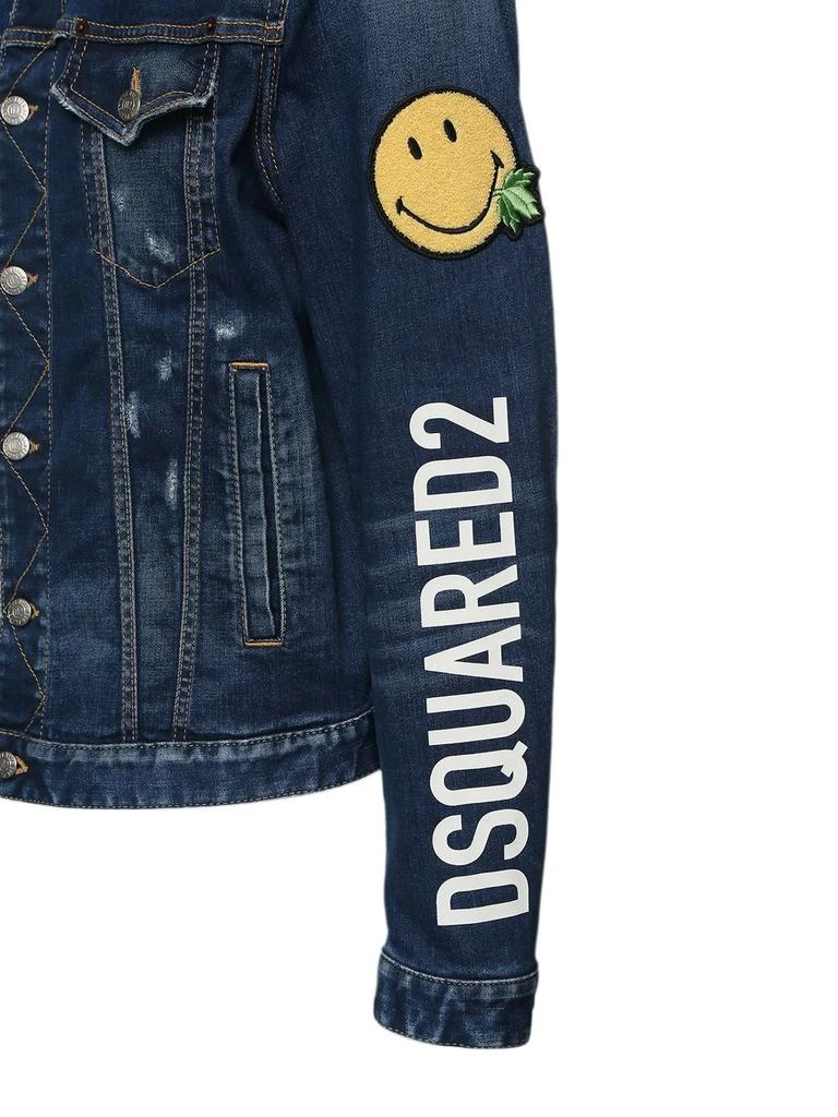商品DSQUARED2|Smiley Dan Stretch Cotton Denim Jacket,价格¥8321,第4张图片详细描述