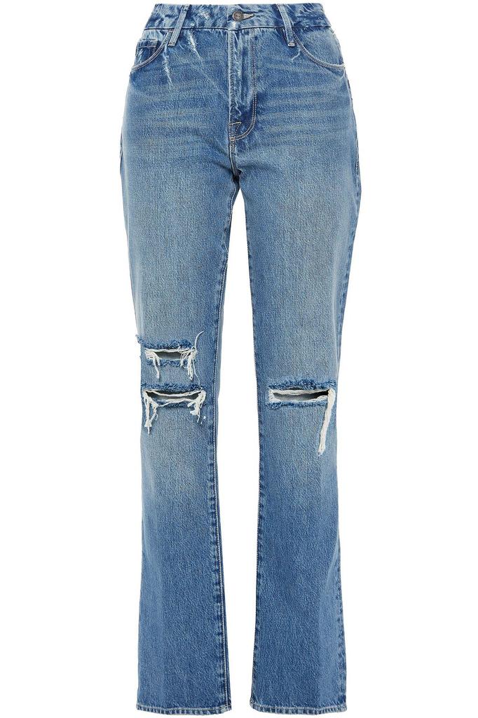 Le Mini Boot-Cut distressed mid-rise bootcut jeans商品第1张图片规格展示