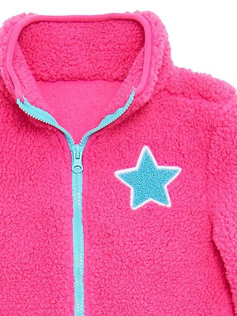 Little Girl's & Girl's Zip-Up Star Fleece商品第4张图片规格展示