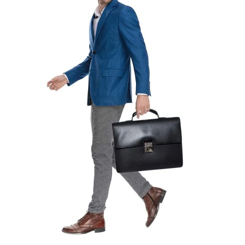 商品[二手商品] Louis Vuitton|Louis Vuitton Black Epi Leather Robusto 1 Briefcase,价格¥4403,第2张图片详细描述