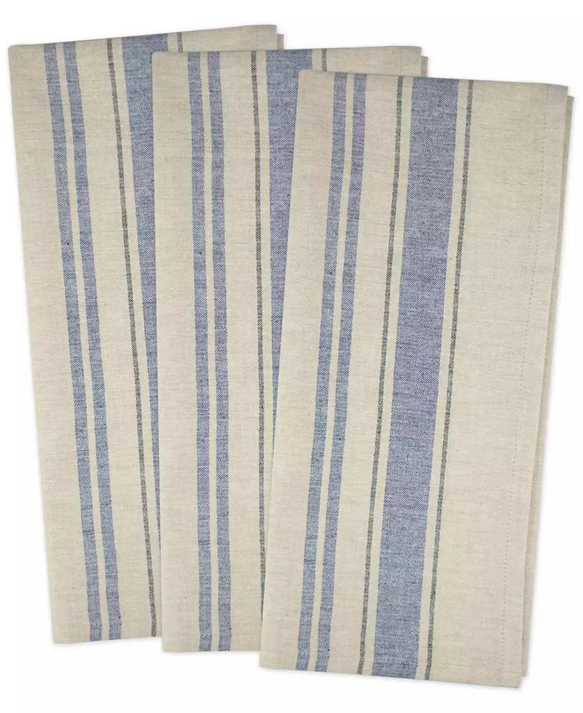 Chambray French Stripe Woven Dishtowel, Set of 3 商品