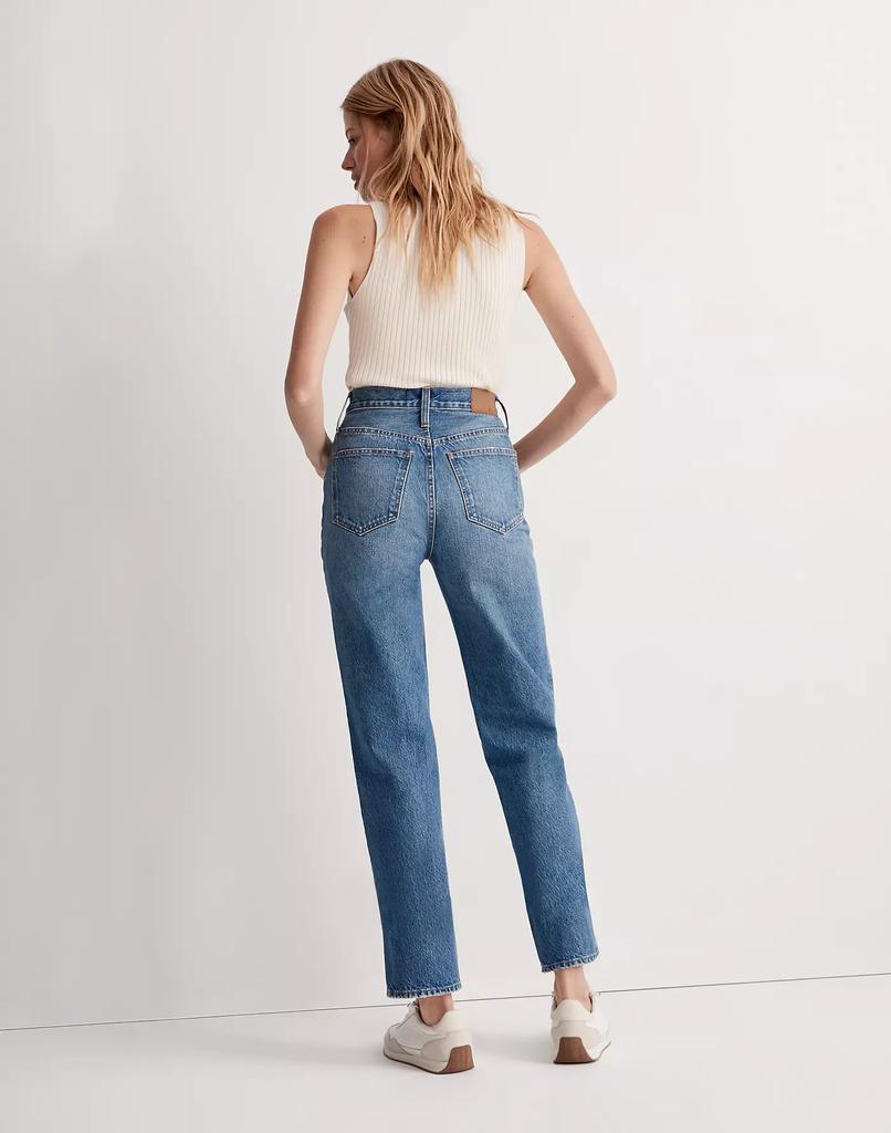 商品Madewell|The Petite Perfect Vintage Straight Jean in Becker Wash: Button-Front Edition,价格¥1033-¥1182,第5张图片详细描述
