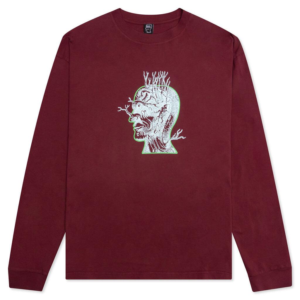 Brain Dead Brain Roots L/S Tee - Maroon商品第1张图片规格展示