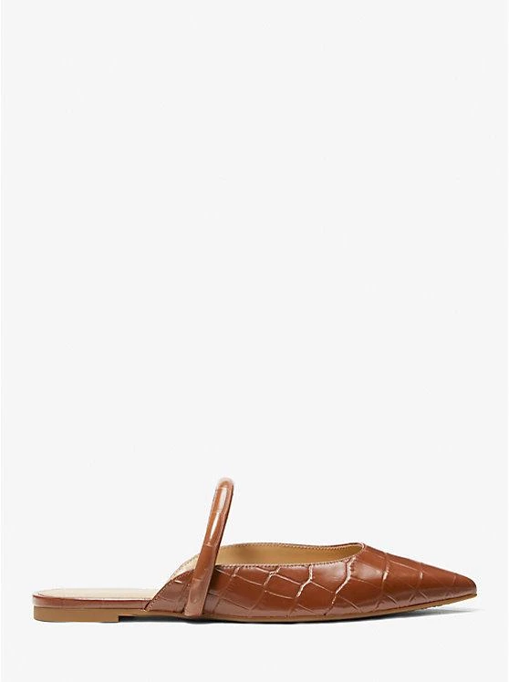 商品Michael Kors|Jessa Flex Crocodile Embossed Leather Mule,价格¥220,第2张图片详细描述