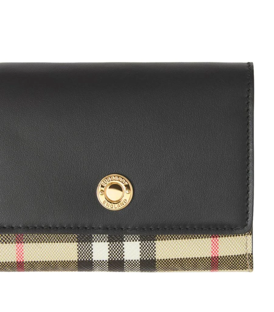 商品Burberry|Leather Vintage Check Wallet,价格¥3534,第5张图片详细描述