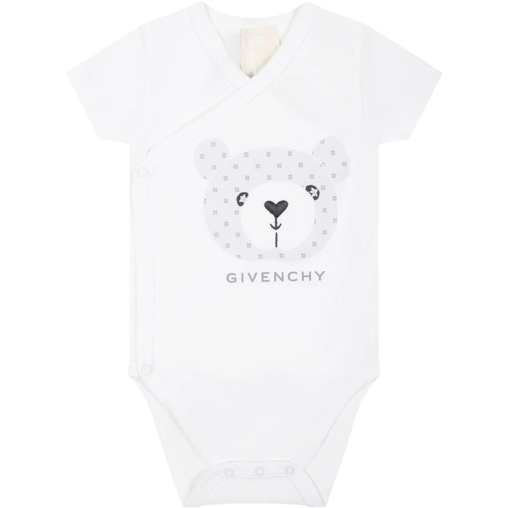 商品Givenchy|White Set For Babies With Logo,价格¥1504,第2张图片详细描述