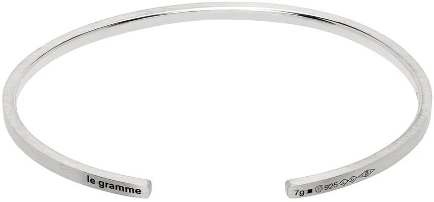 商品Le Gramme|Silver 'Le 7g' Ribbon Bracelet,价格¥1359,第2张图片详细描述