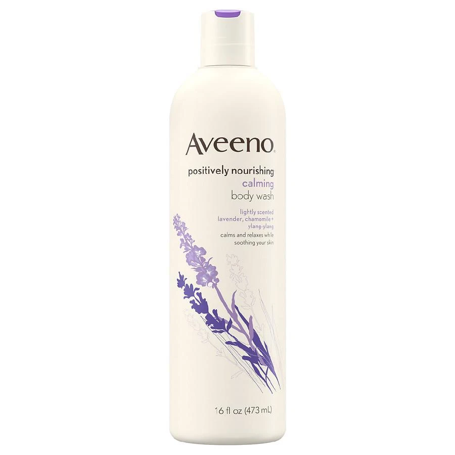 商品Aveeno|Positively Nourishing Calming Lavender Body Wash Calming Lavender, Chamomile + Ylang Ylang,价格¥76,第1张图片