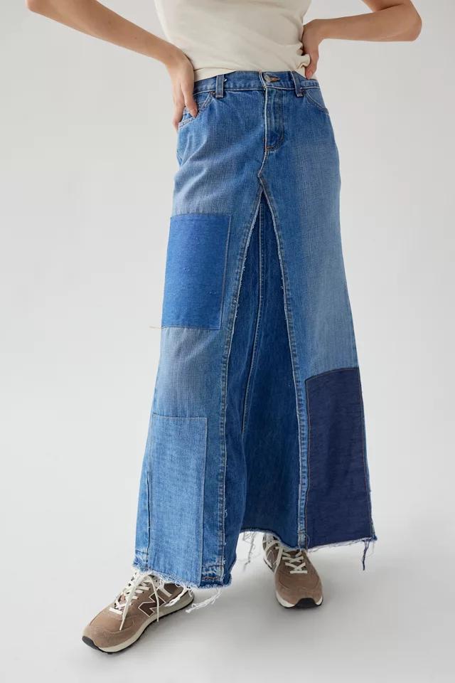 商品Urban Renewal|Urban Renewal Remade Pieced Denim Maxi Skirt,价格¥630,第5张图片详细描述