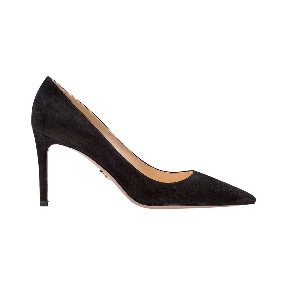 商品Prada|Prada 普拉达 女士黑色皮革高跟鞋 1I834I-008-F0002-F-085,价格¥3818,第1张图片