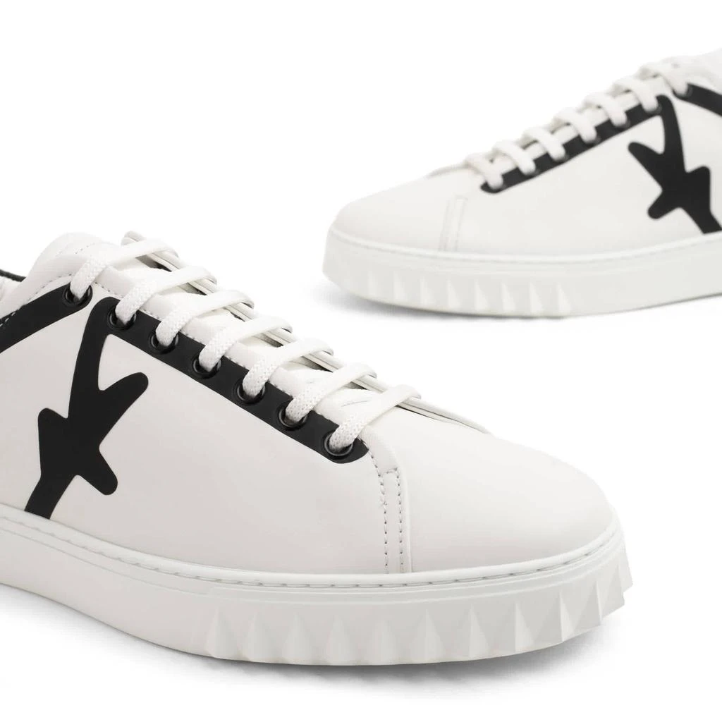 商品Salvatore Ferragamo|Salvatore Ferragamo Mens White Nephin Low-top Sneakers, Brand Size 6,价格¥1957,第2张图片详细描述