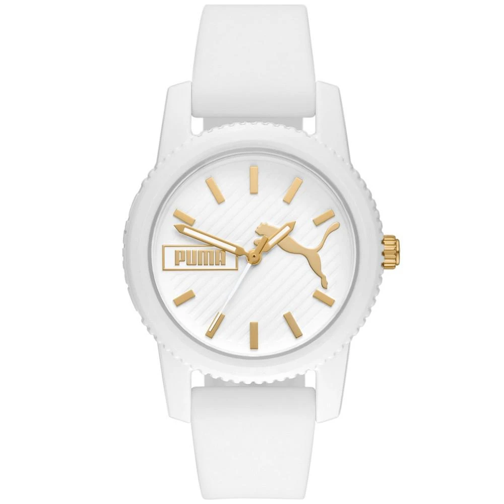 商品Puma|Women's Ultrafresh Three-Hand White Silicone Strap Watch 34mm,价格¥336,第1张图片