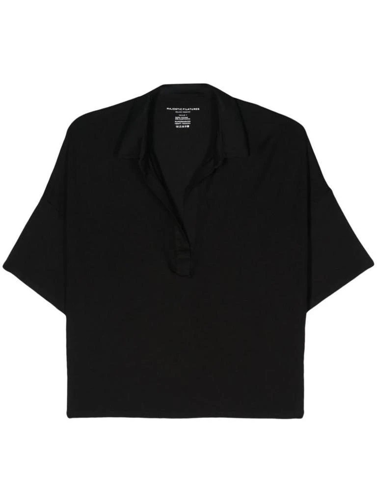 商品MAJESTIC FILATURES|Majestic Filatures Topwear in Black,价格¥581,第1张图片