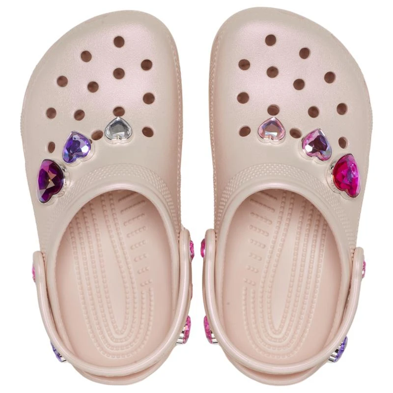商品Crocs|Crocs Classic Iridescent Hearts Clogs - Girls' Grade School,价格¥465,第2张图片详细描述