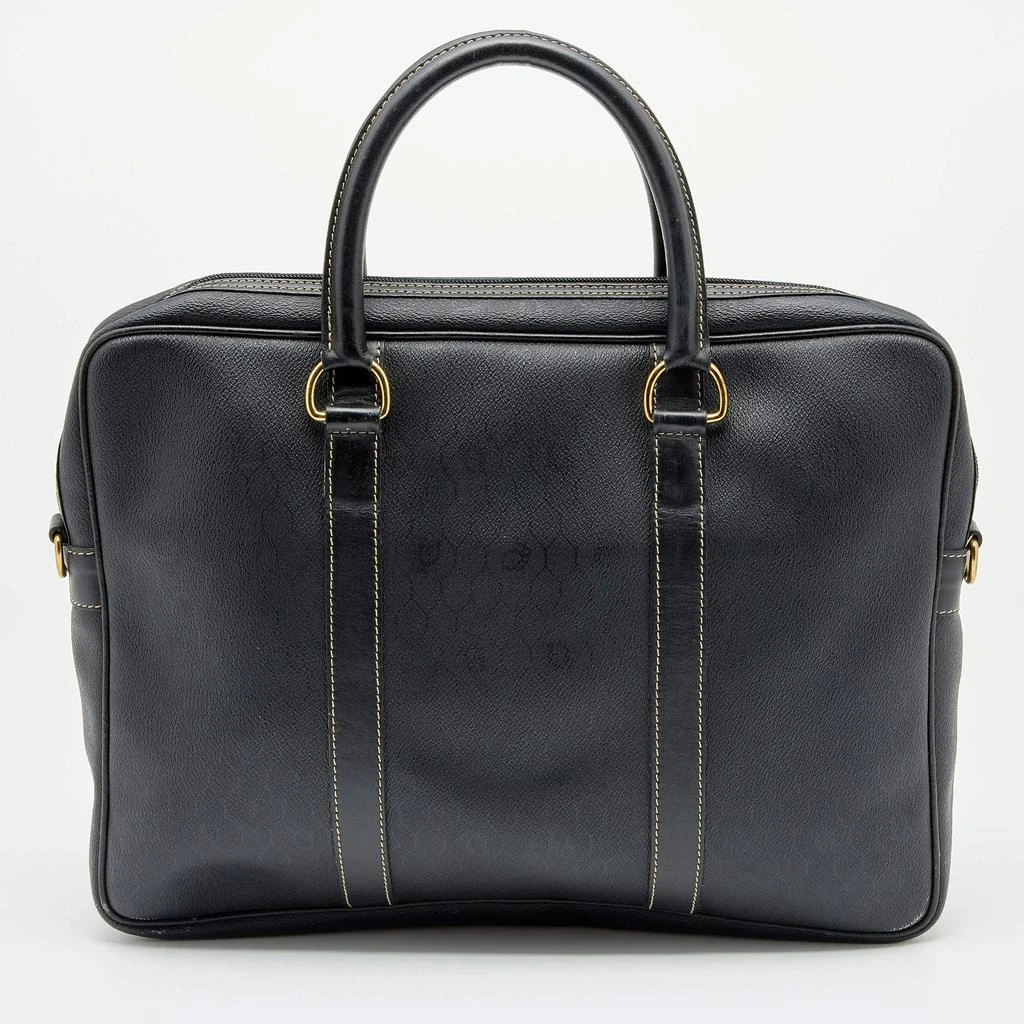 商品[二手商品] Dior|Dior Black Honeycomb Coated Canvas and Leather Vintage Briefcase ,价格¥2892,第4张图片详细描述