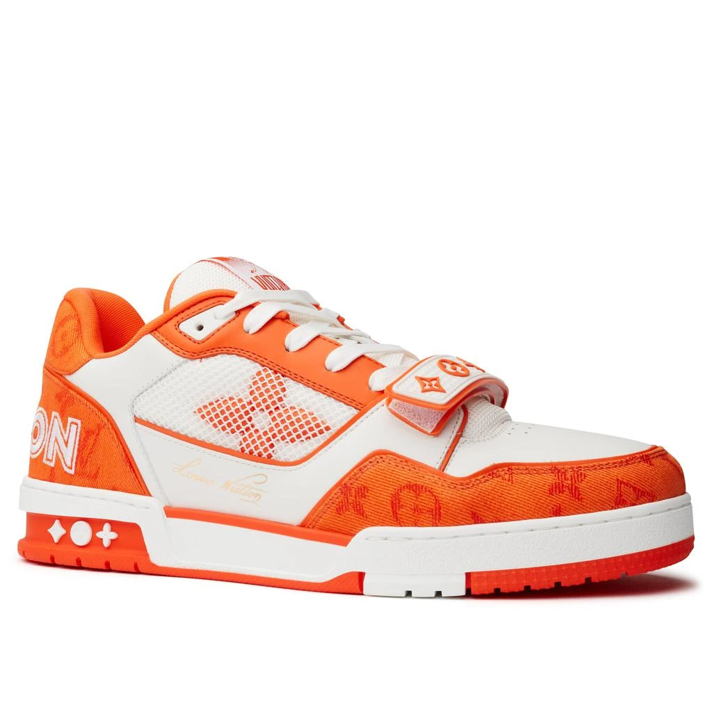 商品Louis Vuitton|Louis Vuitton LV Monogram Orange Denim Sneaker,价格¥12084,第2张图片详细描述