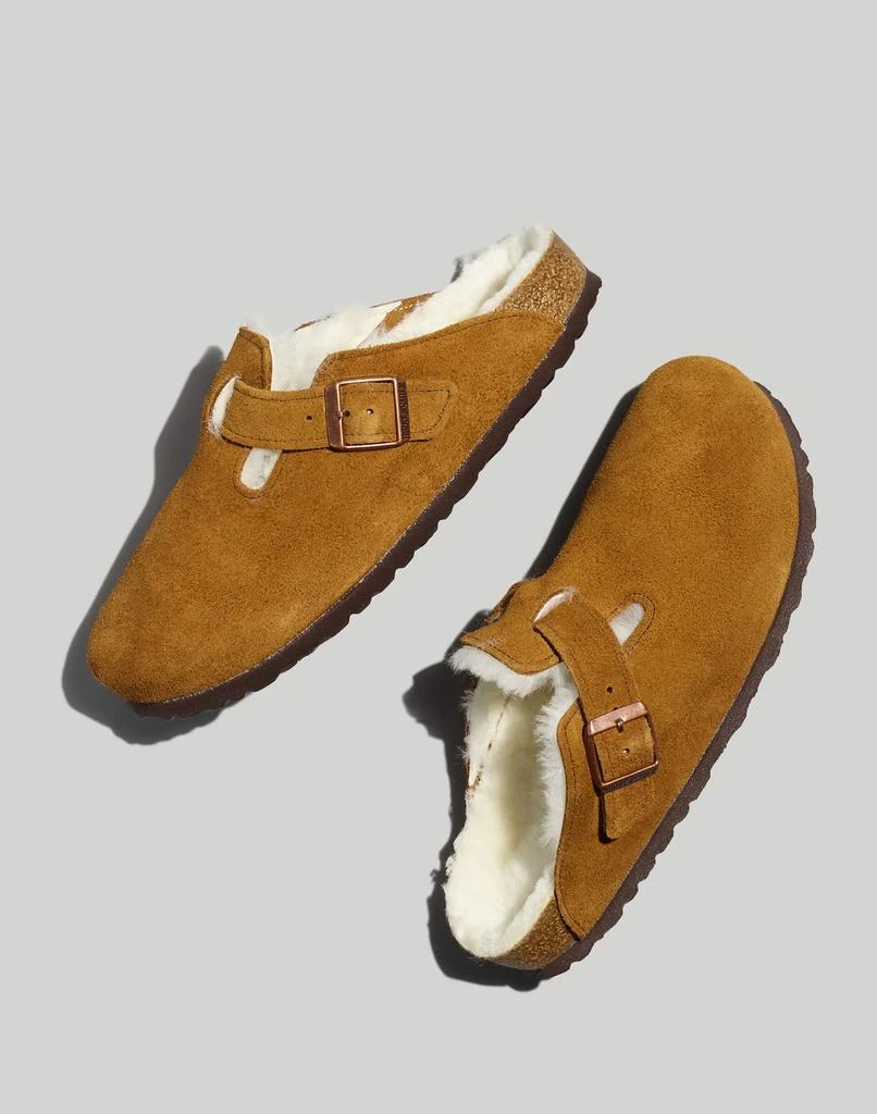 商品Birkenstock|Suede Boston Clogs in Shearling,价格¥1347,第1张图片详细描述