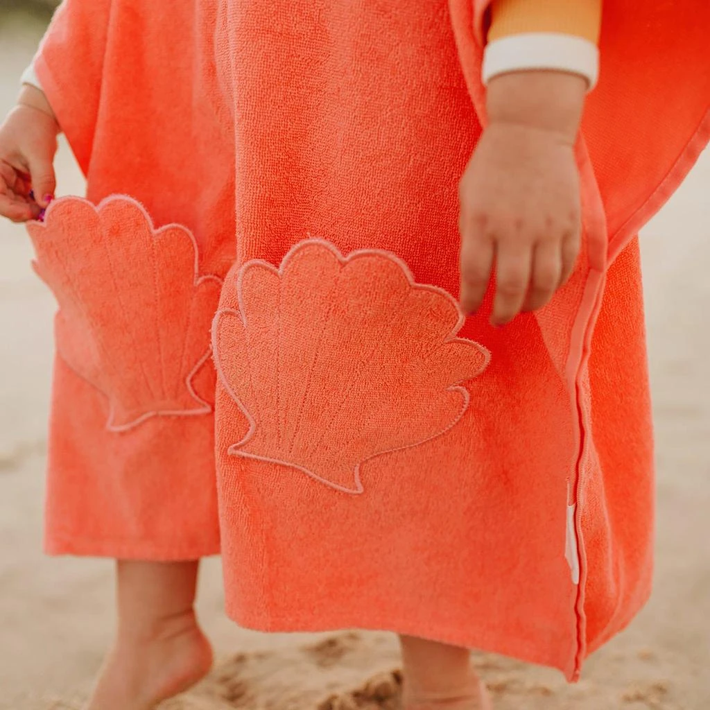 Sunnylife Kids Ocean Treasure Hooded Beach Towel in Coral 商品