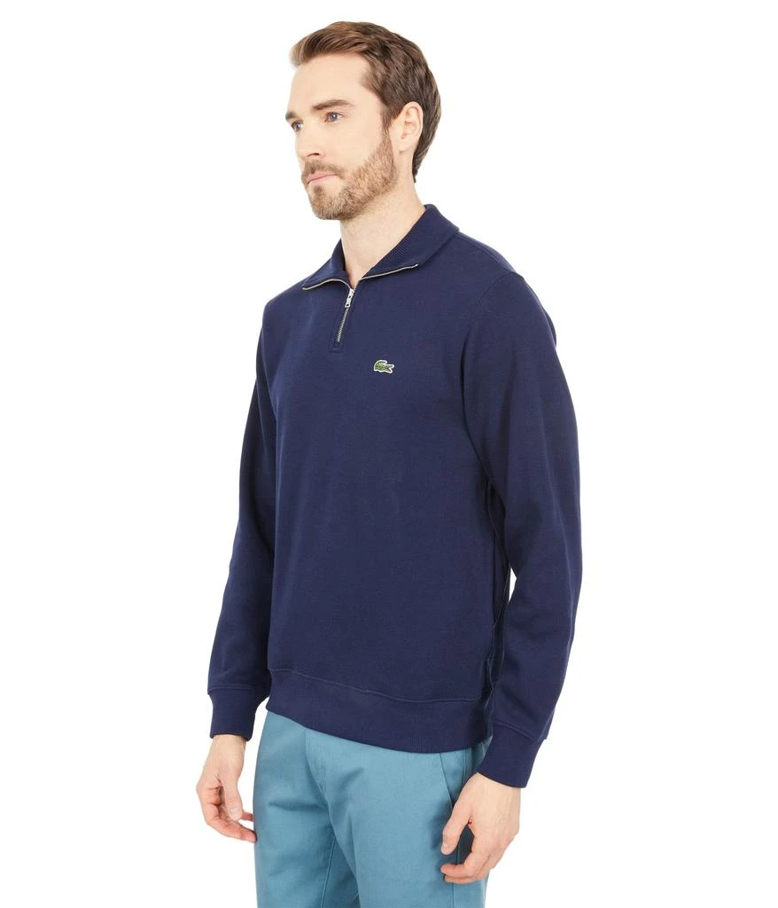 商品Lacoste|Long Sleeve Solid 1/4 Zip Interlock Ribbed Sweatshirt,价格¥970,第2张图片详细描述