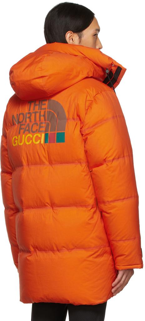 橙色 The North Face 联名羽绒大衣商品第3张图片规格展示