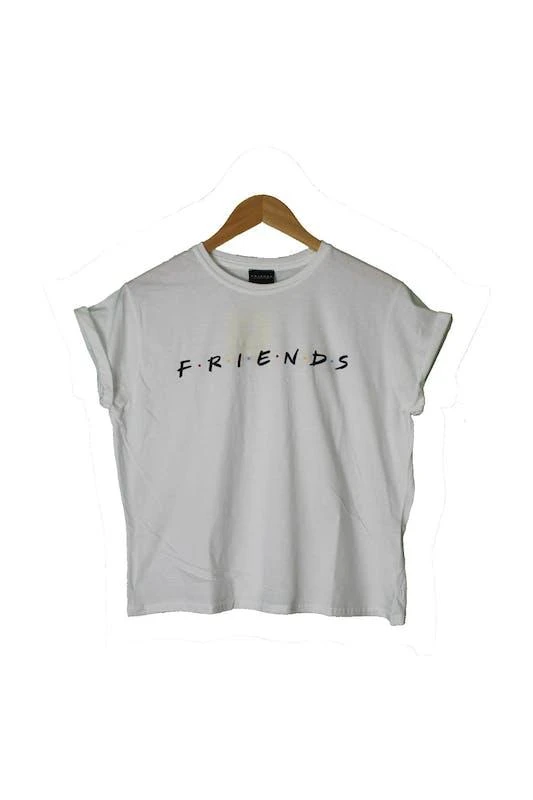 商品Friends|Friends Girls Logo Crop Top (White),价格¥129,第1张图片