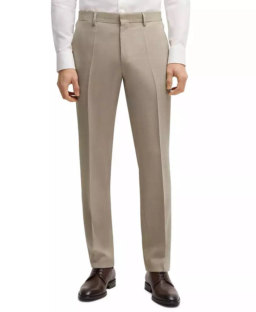 Men's Patterned Stretch Wool Slim-Fit Three-Piece Suit 商品