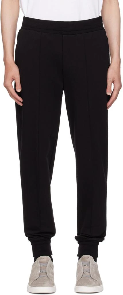 商品Zegna|Black Pinched Seams Sweatpants,价格¥2504,第1张图片