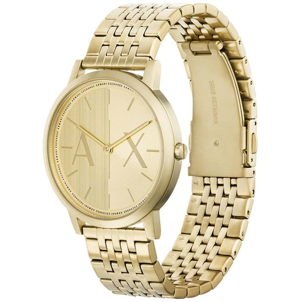 商品Armani Exchange|Men's Quartz Two Hand Gold-Tone Stainless Steel Watch 40mm,价格¥1029,第4张图片详细描述