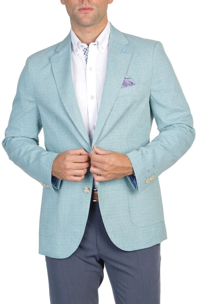 商品TailorByrd|Sea Glass Green Checkered Sport Coat,价格¥804,第1张图片