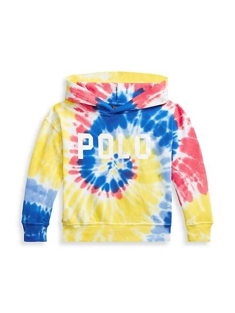 商品Ralph Lauren|Little Girl's &amp; Girl's Tie-Dye Logo Hoodie,价格¥259,第1张图片