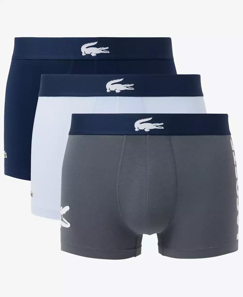 Cuecas Boxer de Algodão Stretch para Homem com Logo Crocodilo Grande, Embalagem de 3 image 2