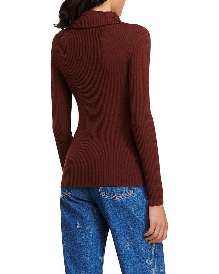 商品Sandro|Gray Ribbed Sweater,价格¥1191,第4张图片详细描述