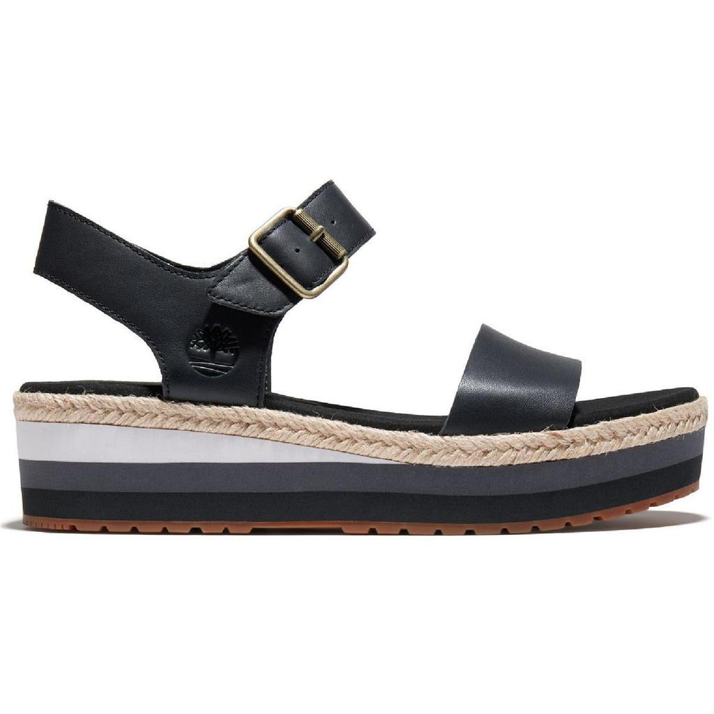 商品Timberland|Timberland Womens Santorini Sun Leather Wedge Espadrilles,价格¥470,第1张图片