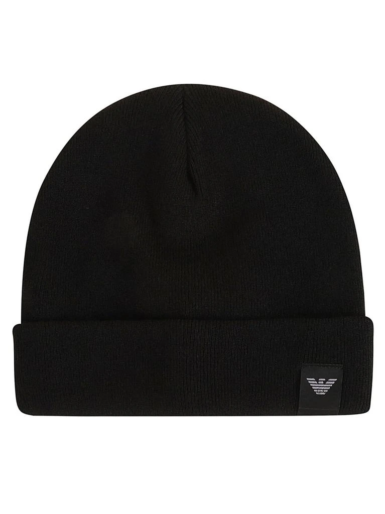 商品Emporio Armani|Emporio Armani Logo-Patch Knitted Pull-On Beanie,价格¥733,第1张图片