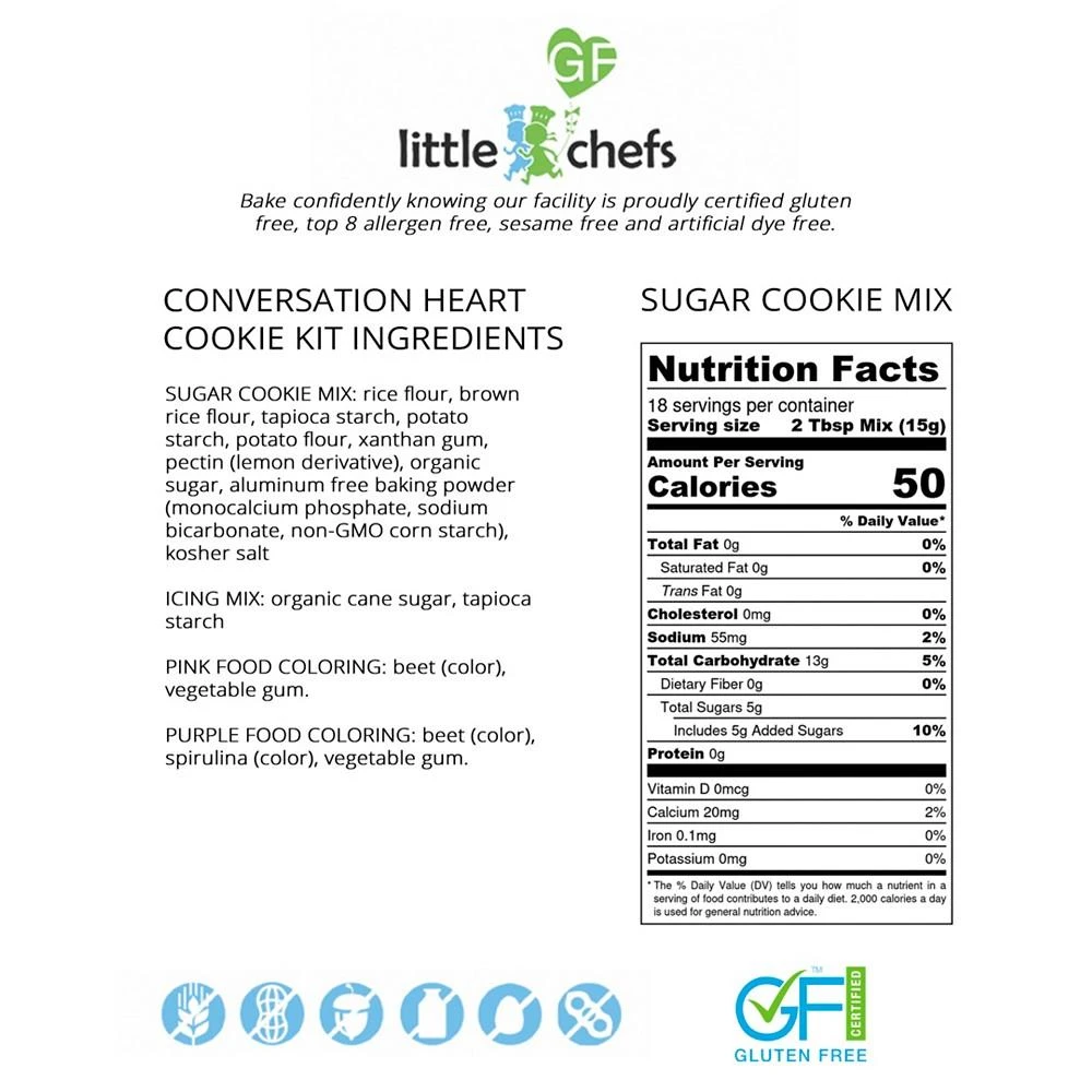 商品Little GF Chefs|Conversation Heart Cookie  Baking Kit,价格¥337,第3张图片详细描述