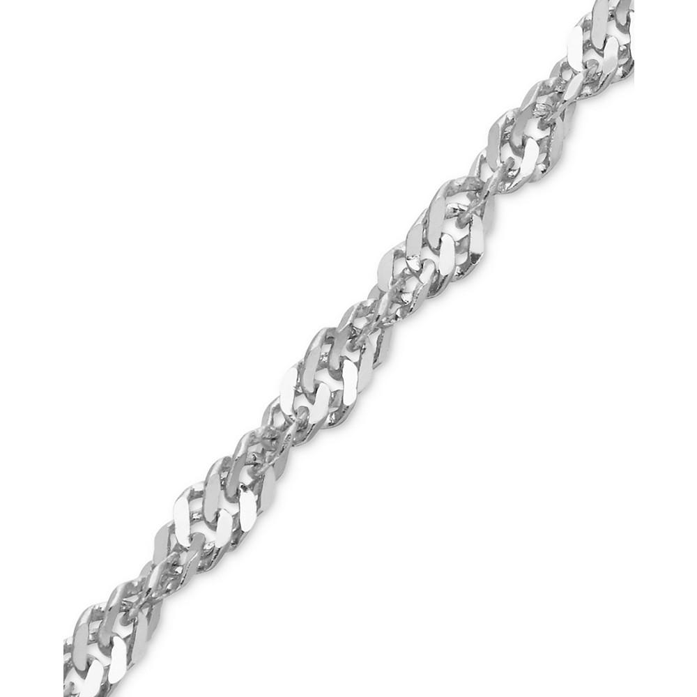 18" Perfectina Chain Necklace (1-1/3mm) in 14k White Gold商品第2张图片规格展示